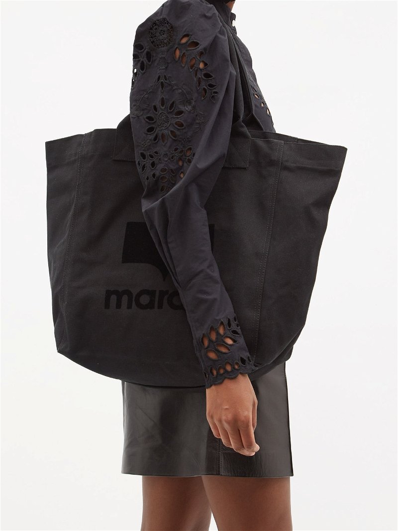 Marant Etoile - Yenky Ecru Flocked Logo Tote Bag – 32 The Guild
