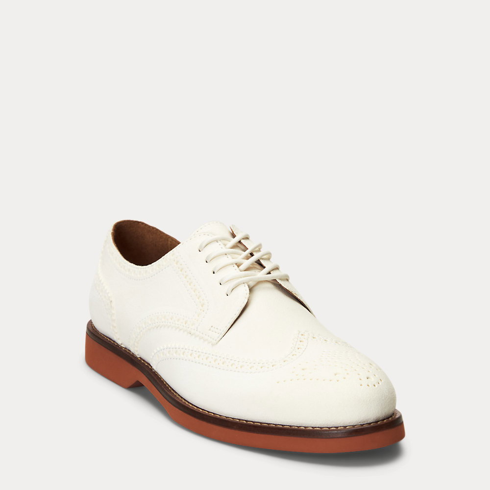 NWOB Polo Ralph Lauren Rhett Wingtip Lace Up Shoe In Polo Snuff POLO RALPH LAUREN Rhett Suede Wingtip Shoe | endource main image 3