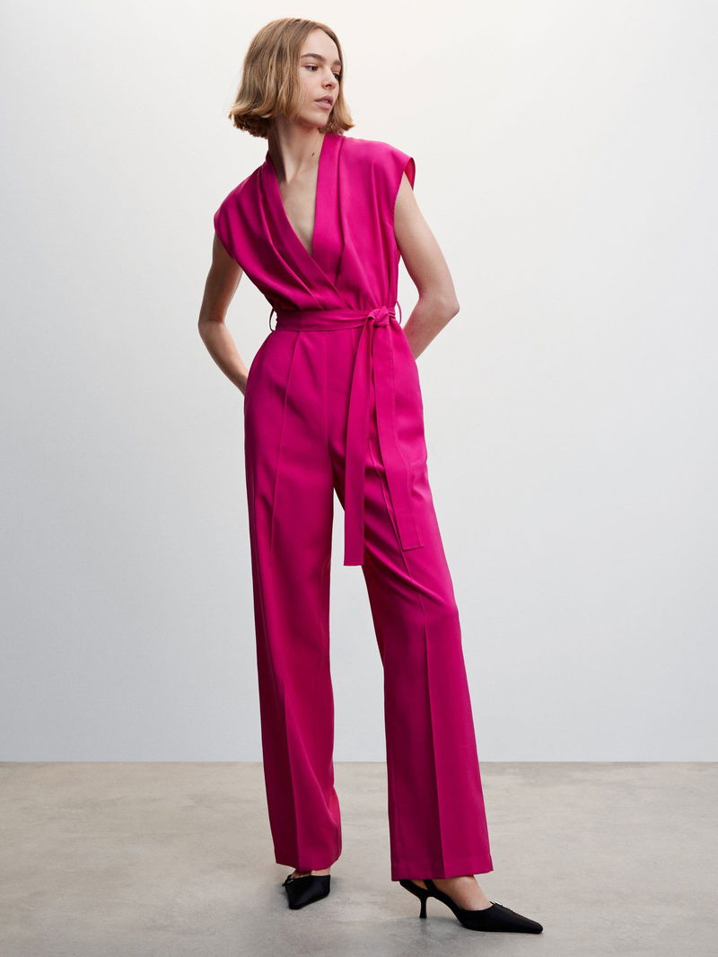 MANGO Bow Long Jumpsuit endource