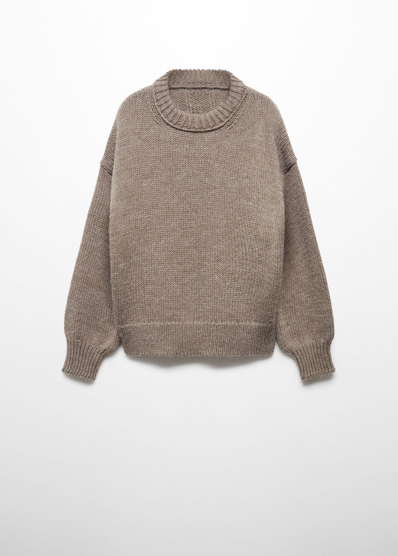 MANGO Puffed-Sleeved Wool Sweater endource