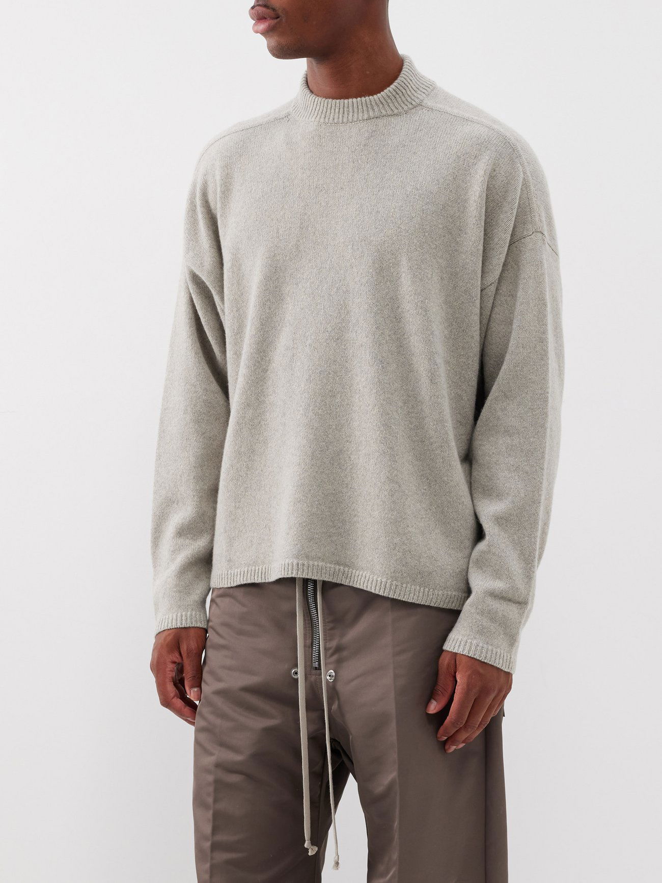 RICK OWENS Tommy Lupetto Cashmere-Blend Sweater | endource