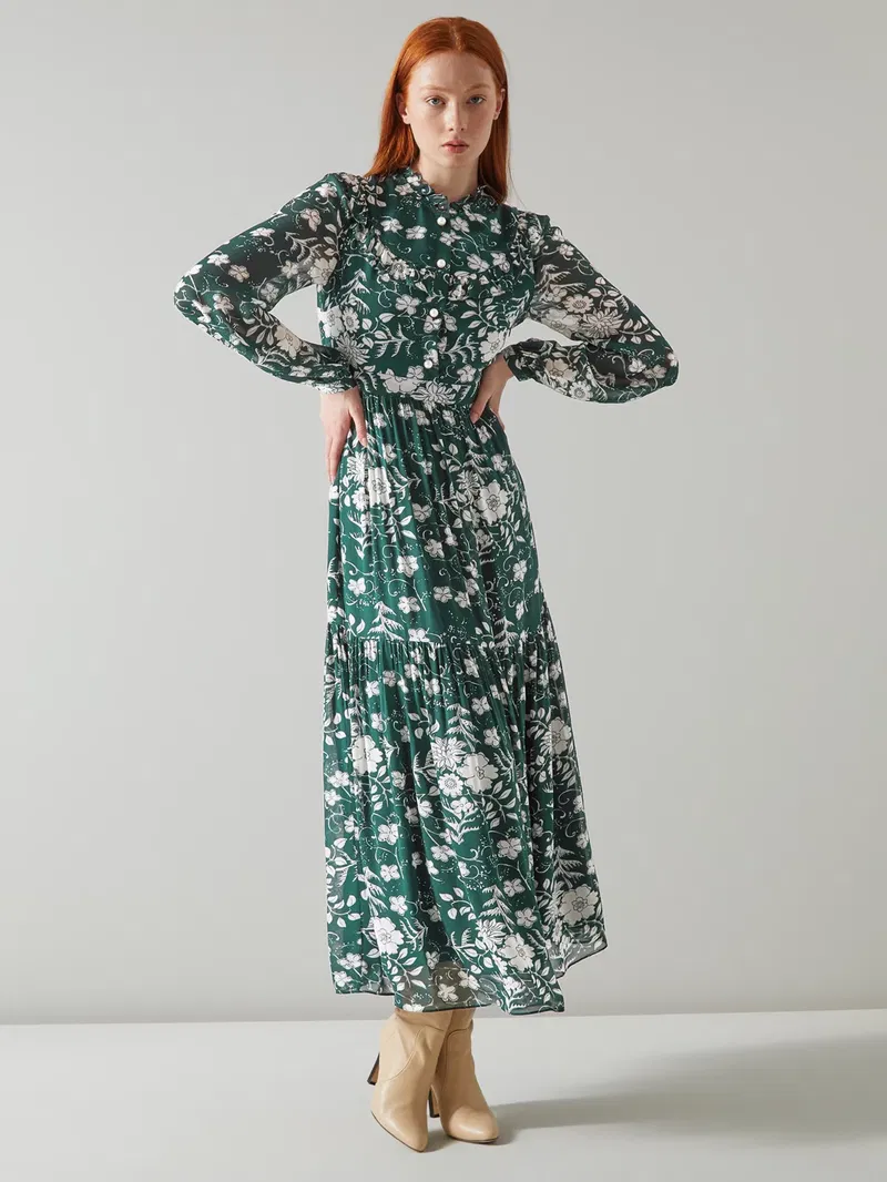 lk bennett maxi dress Silk maxi dress