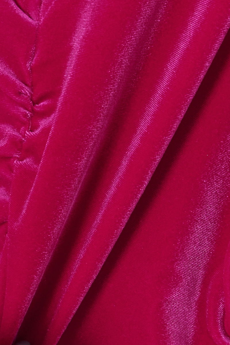 ganni pink velvet dress GANNI Velvet Jersey Maxi Dress