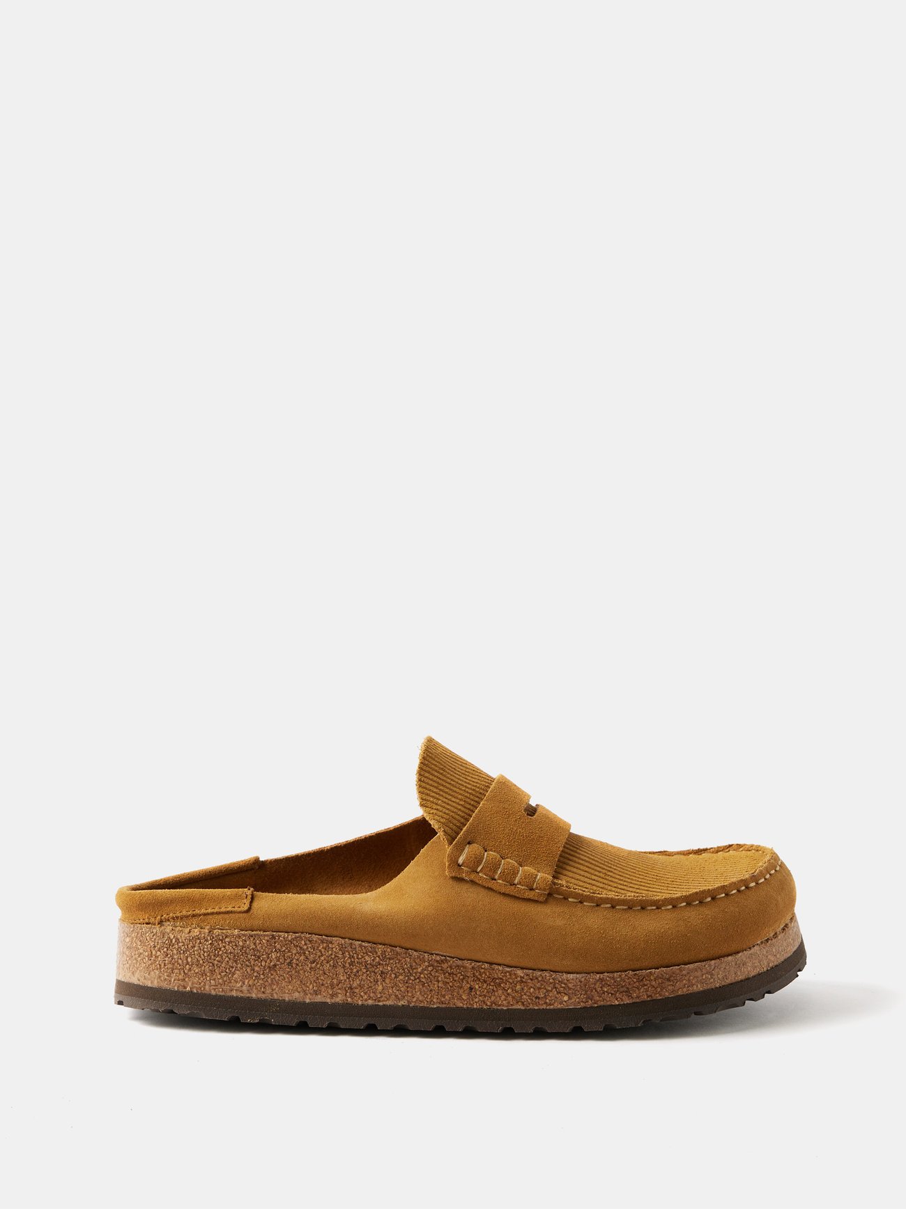 suede backless loafers