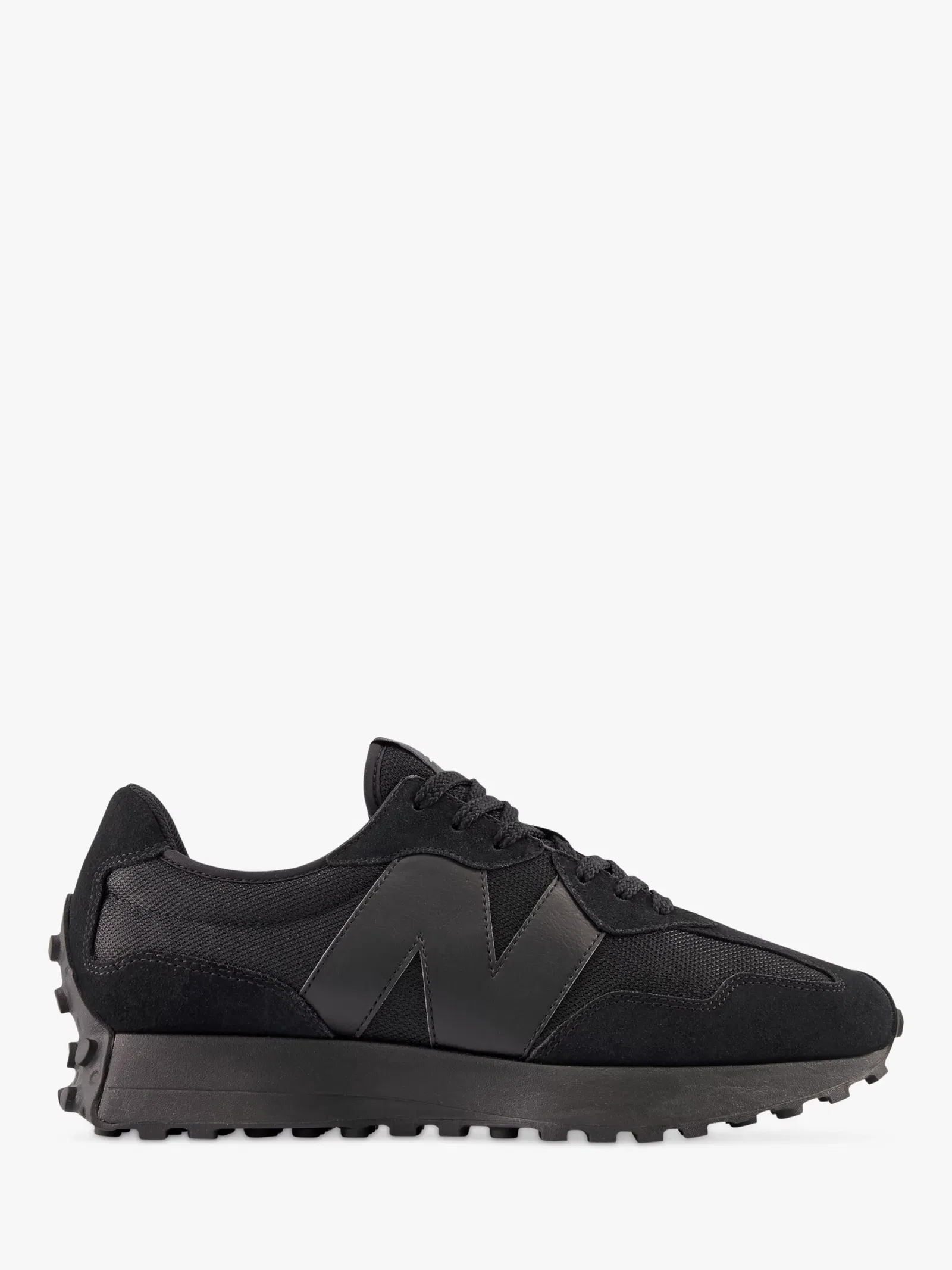 NEW BALANCE 327 Retro Trainers in Triple Black | endource