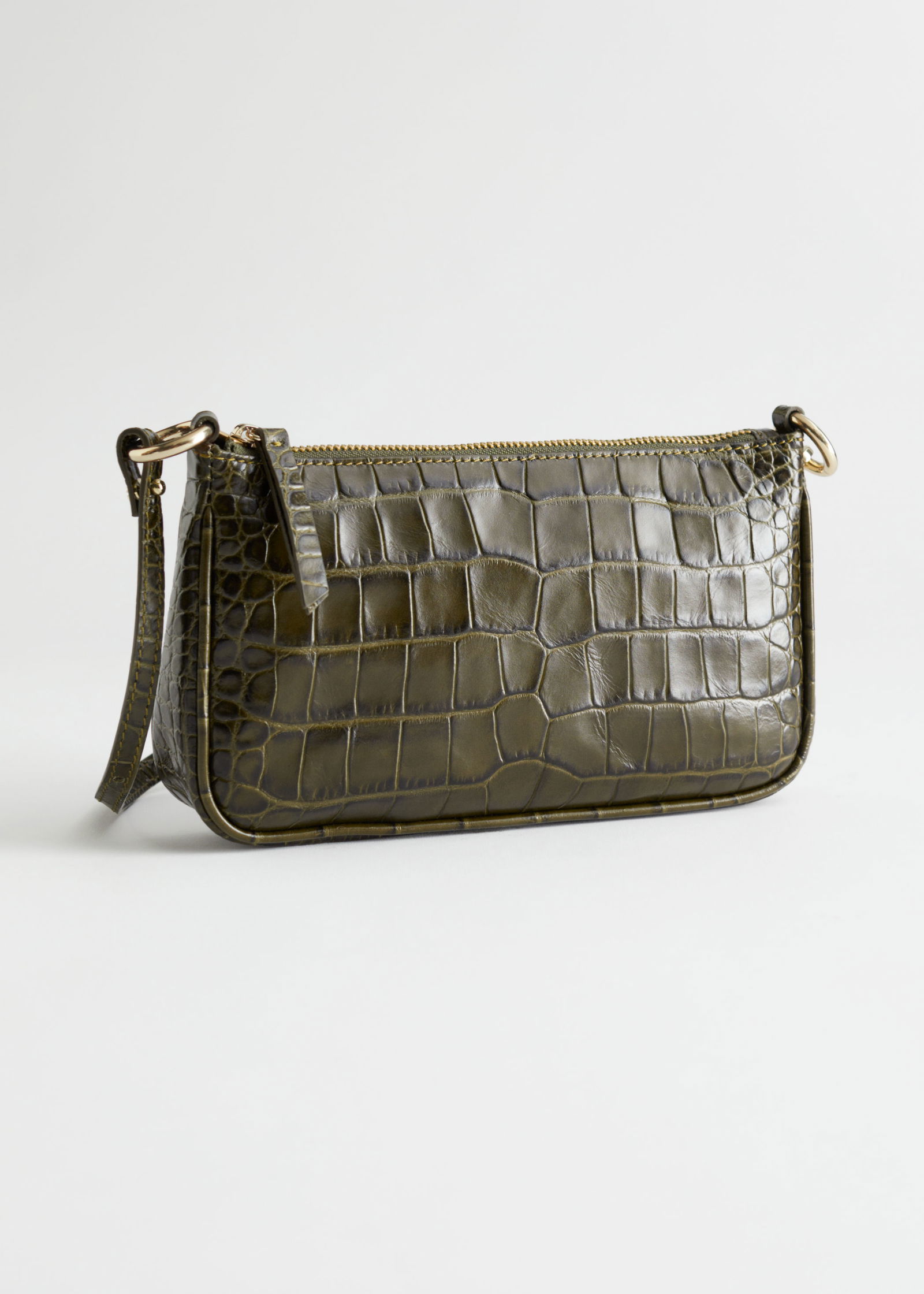 Croco Leather Bag - Brown - Shoulderbags - & Other Stories