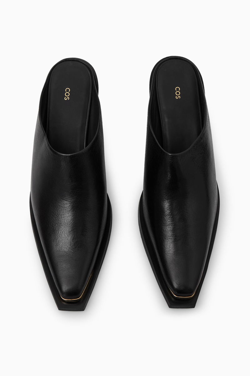 COS Toe-Cap Leather Mules endource