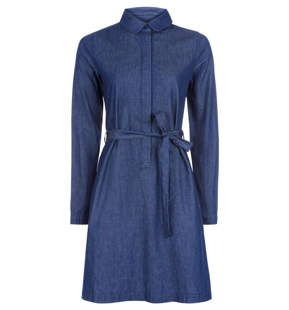 white christmas dresses Miami Dress in Denim with Black Ribbon Trim Xs / 6645-DEN