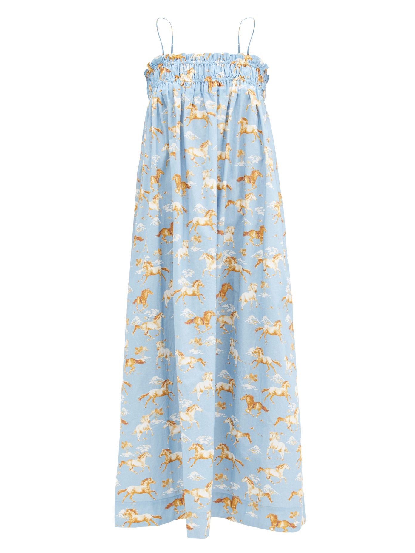 ganni blue horse dress COTTON AND RYE main image 1