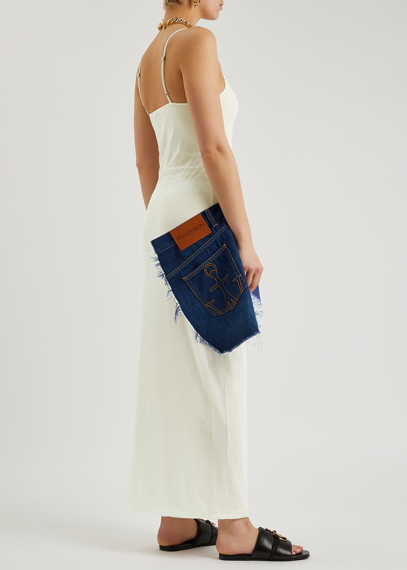 jw anderson denim dress JW Anderson Denim Panelled Midi Dress | Blue