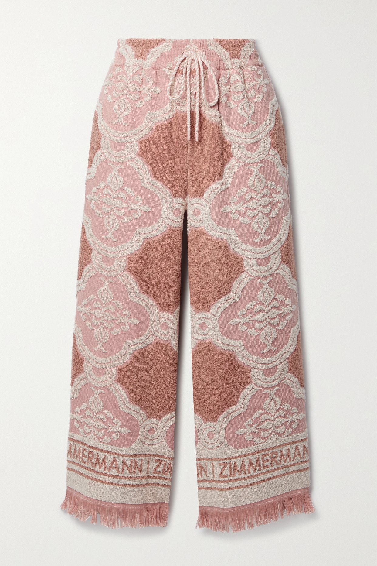 Zara Pink Embroidered Pants