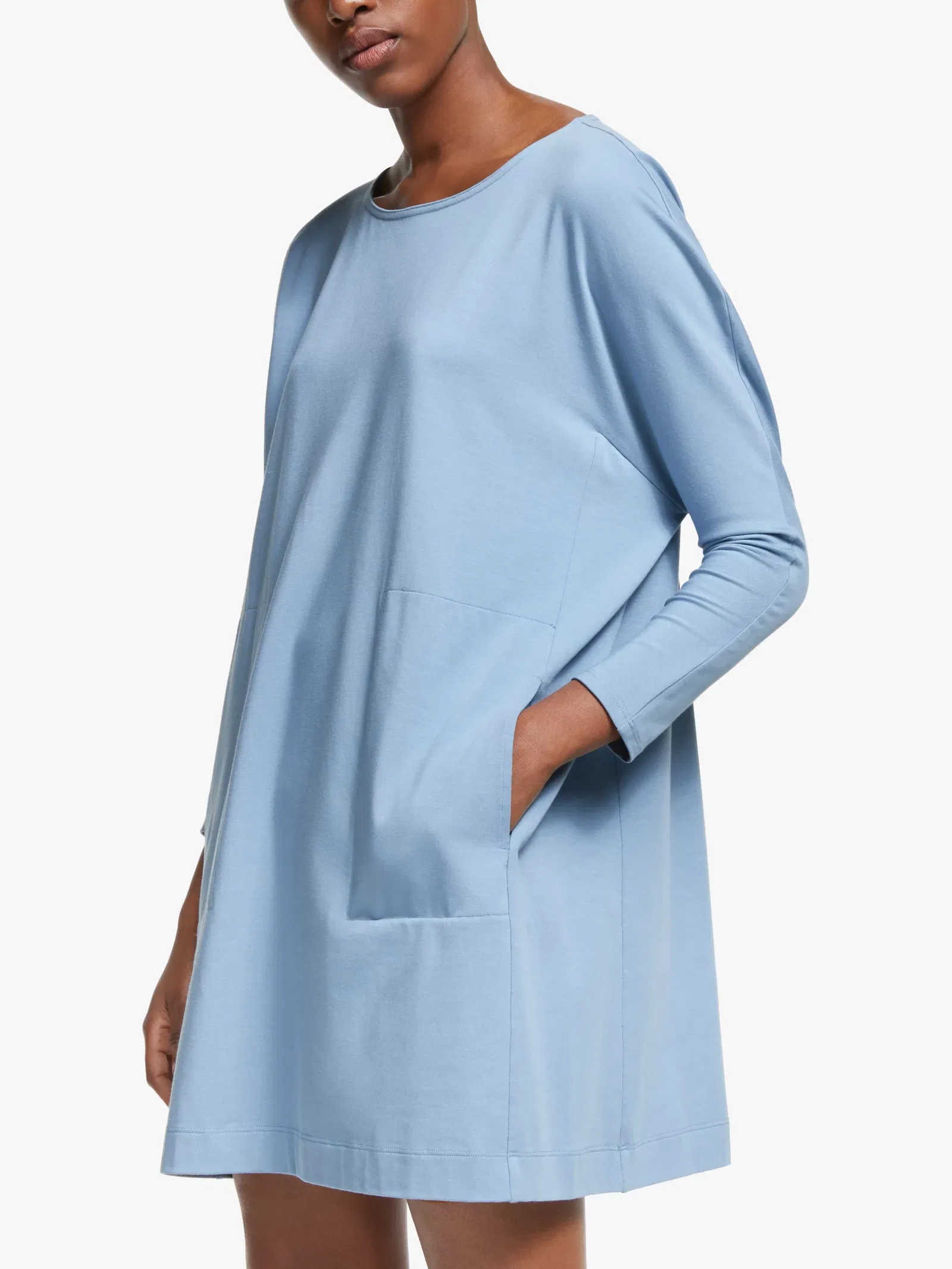 eileen fisher stretch jersey shift dress EILEEN FISHER Dress XS Organic Cotton Stretch Jersey Shift Tank Gray USA