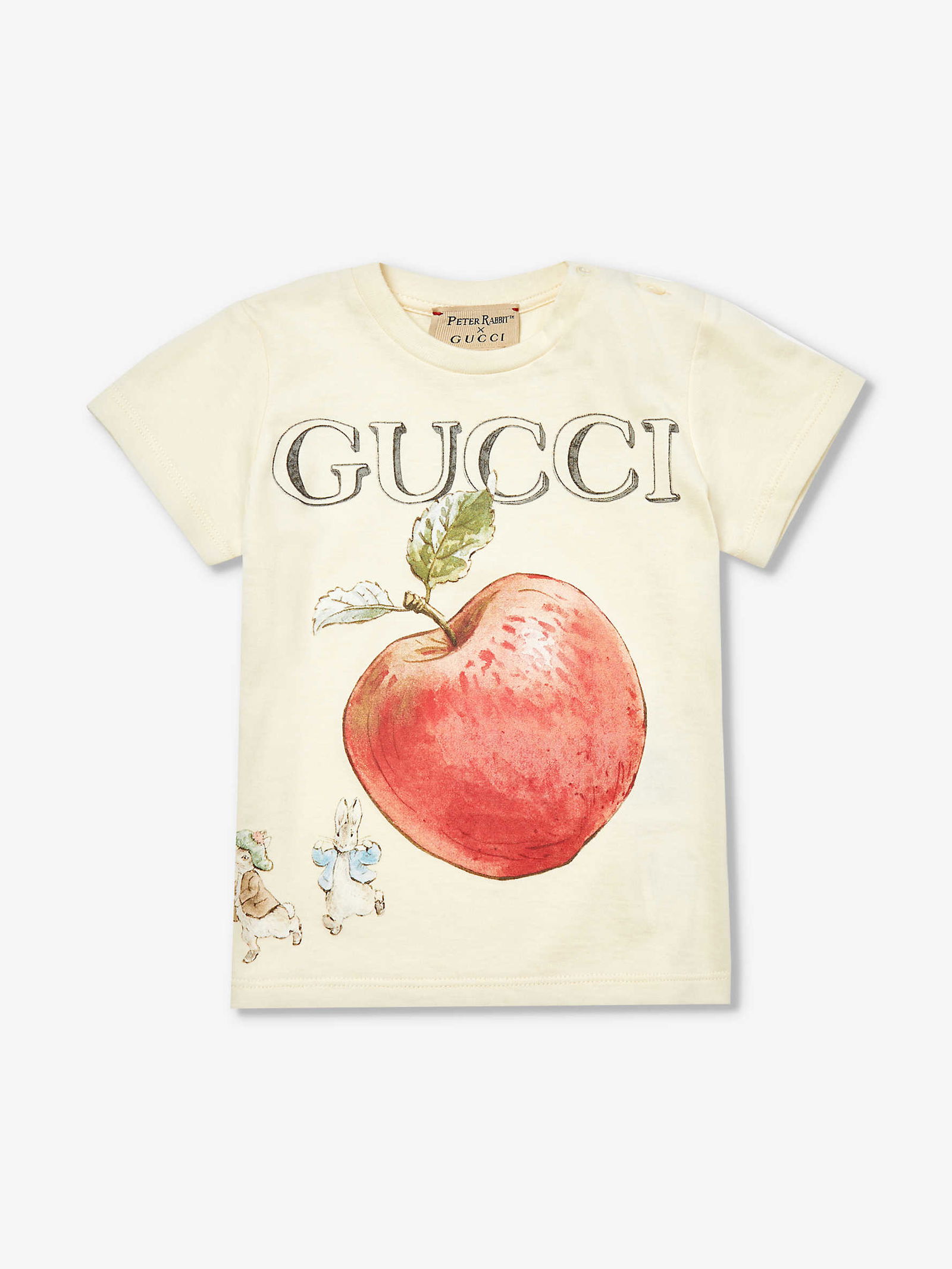 GUCCI Apple-Print Cotton-Jersey T-Shirt 3-36 Months | endource