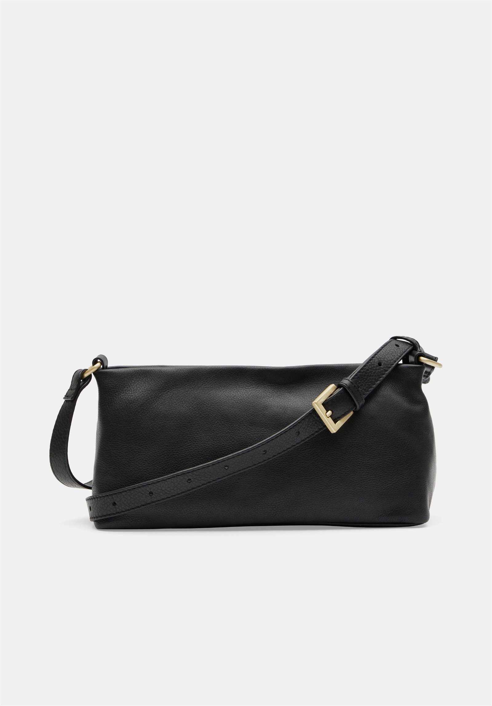 HUSH Bella Leather Shoulder Bag in Black | Endource