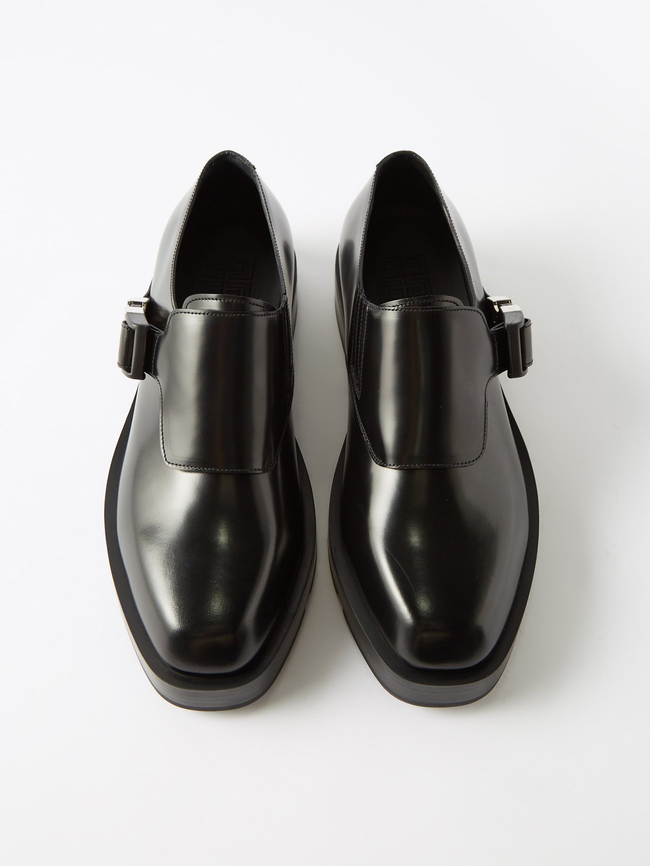 GIVENCHY Terra 4G-Buckle Leather Derby Shoes | endource