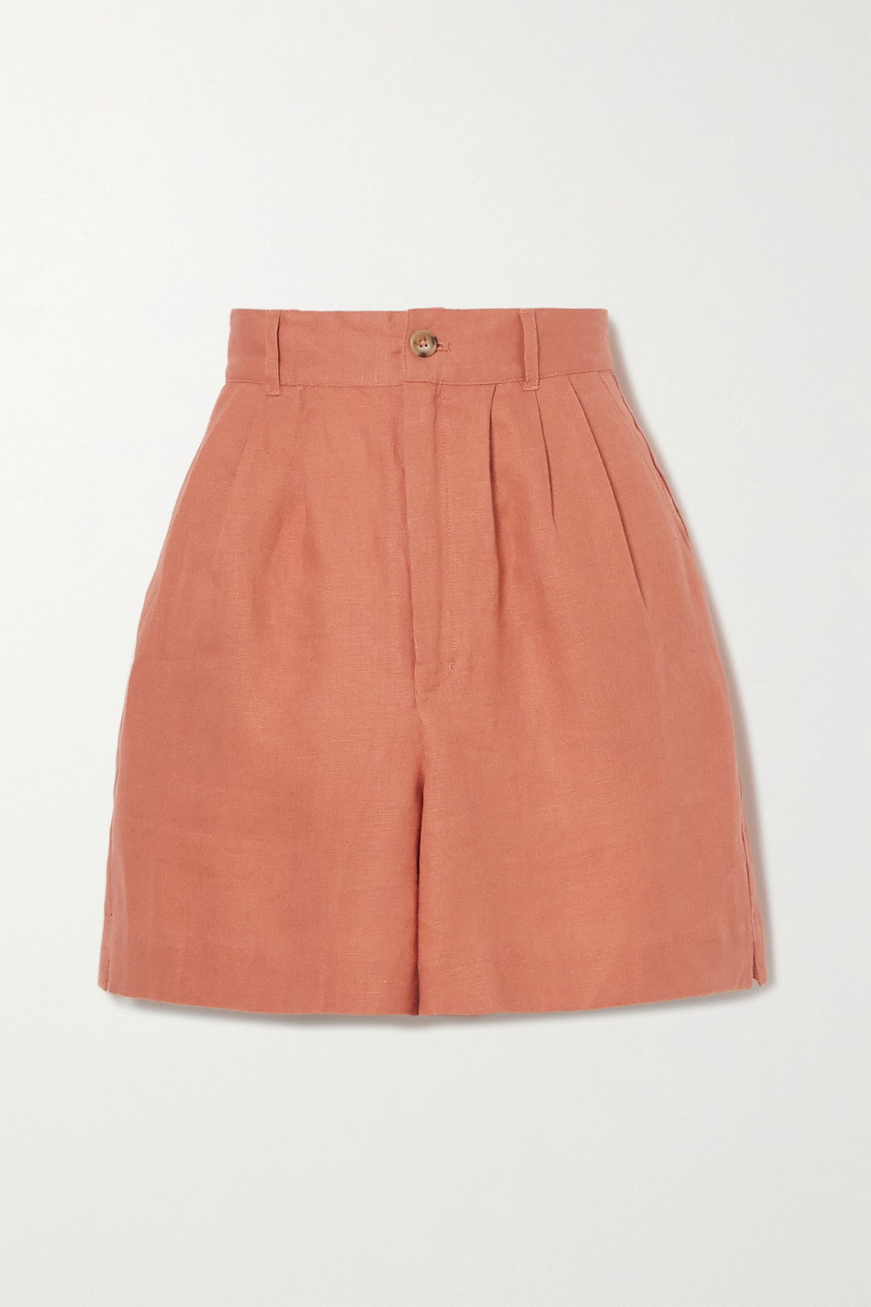 REFORMATION Bello Linen Shorts in Orange | Endource