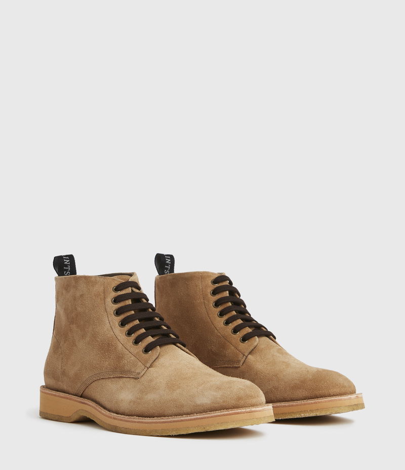 All Saints Mens Mathias Lace Up Black Suede Leather Boots All Saints Mens Mathias Lace Up Black Suede Leather Boots main image 4