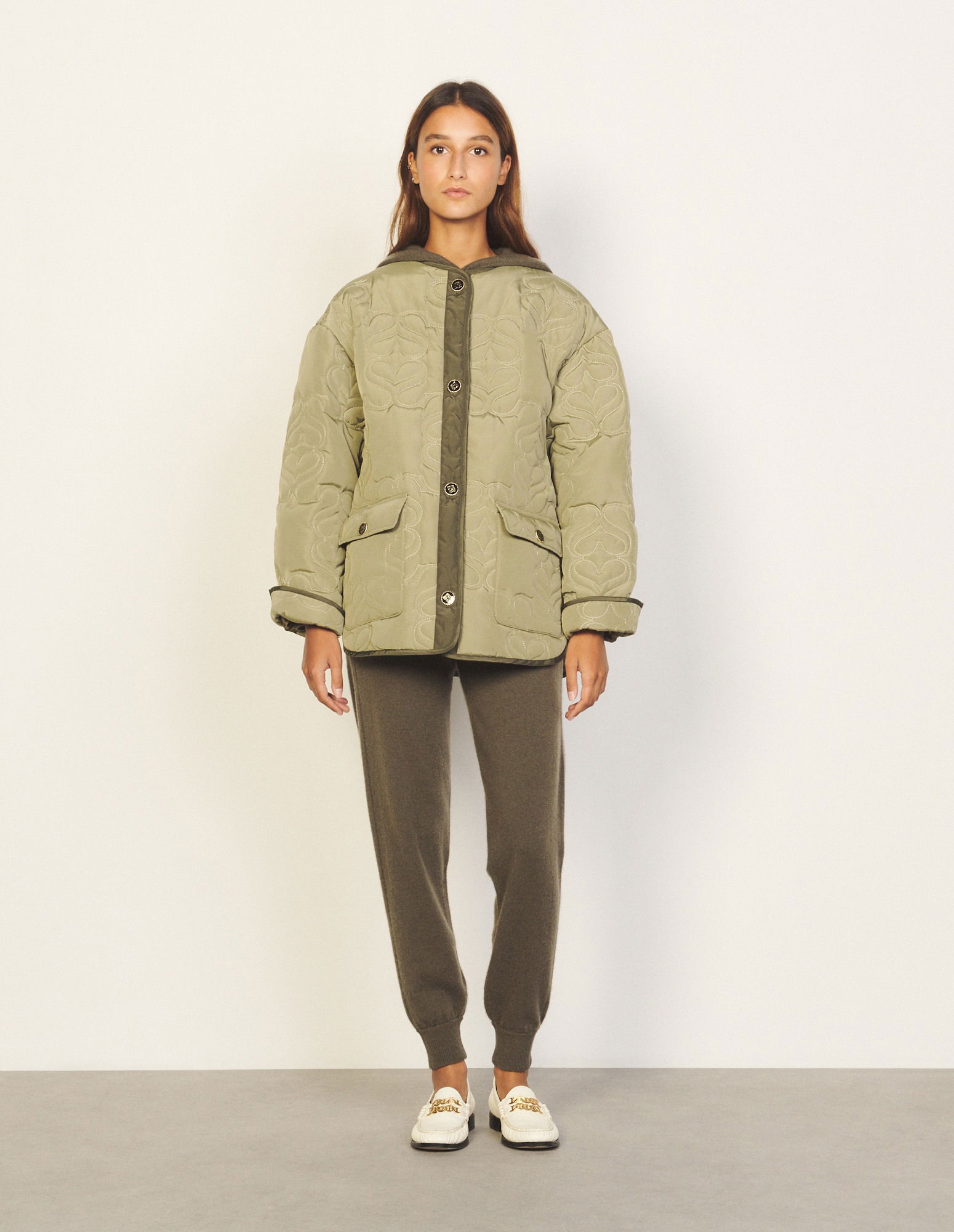 SANDRO Oversized Quilted Jacket endource