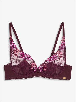  OTHER STORIES Floral Lace Soft Bra in Purple