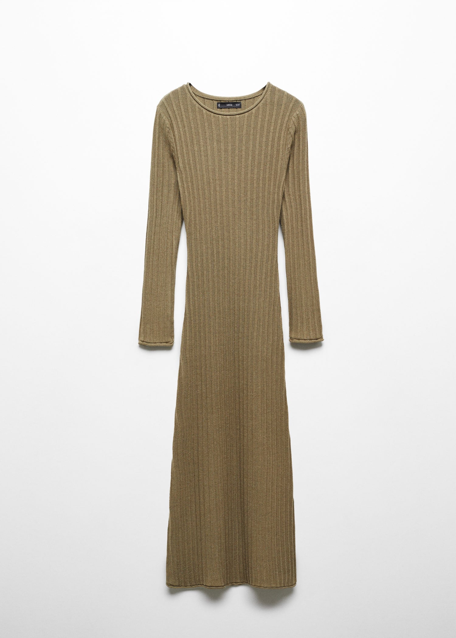 mango rib knit dress Ribbed knitted dress with stripes - Women
