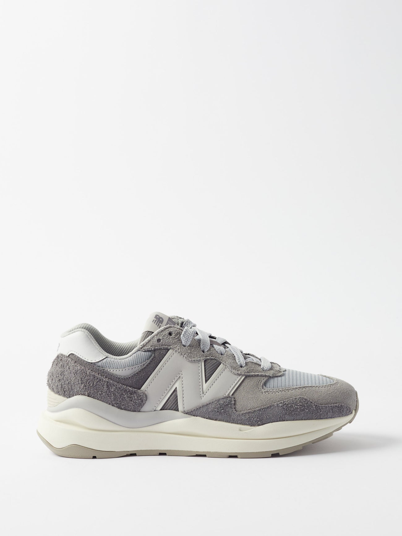 NEW BALANCE 57/40 Suede And Mesh Trainers in Grey Endource