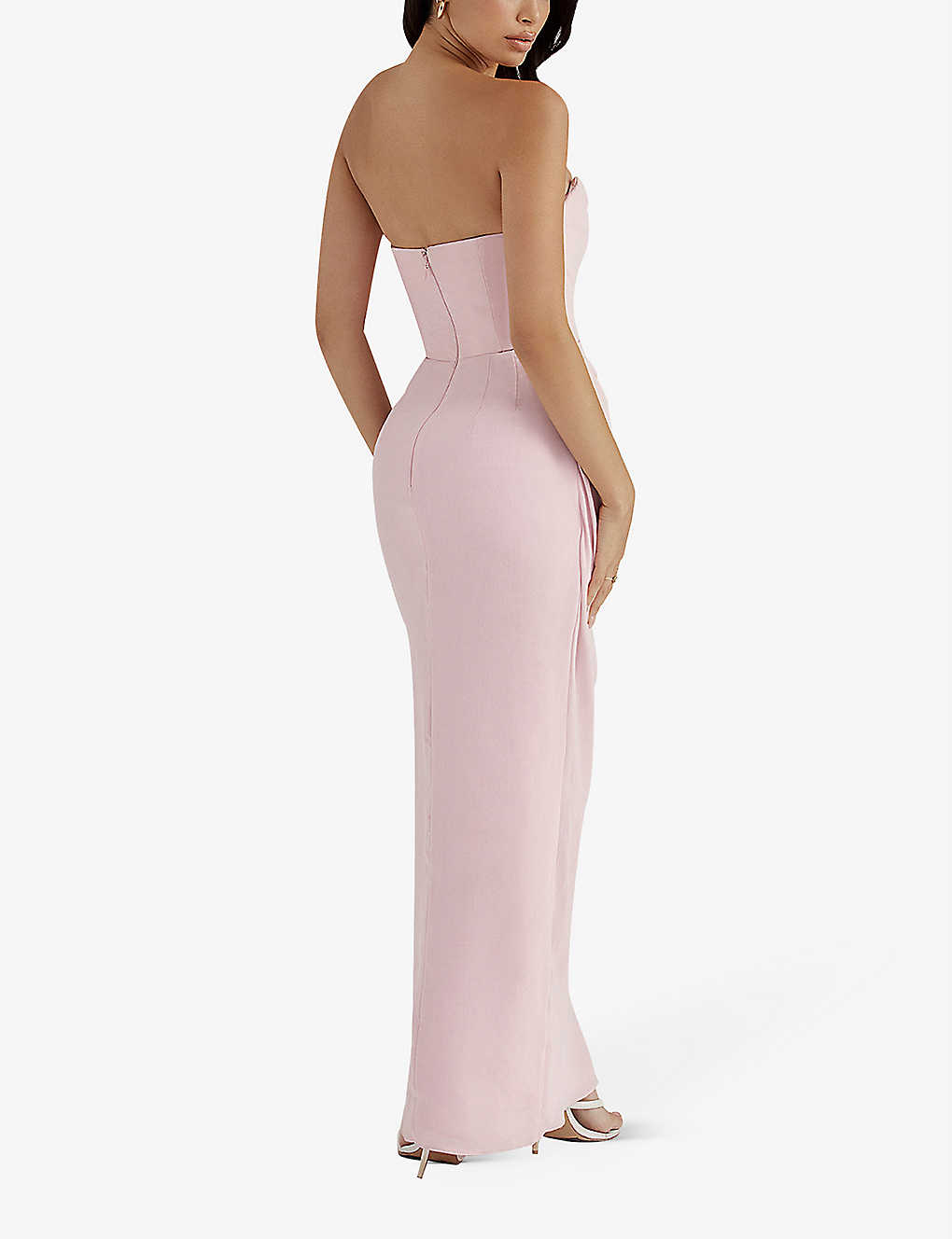 House of CB Adrienne Slim-Fit Satin Maxi Dress | endource