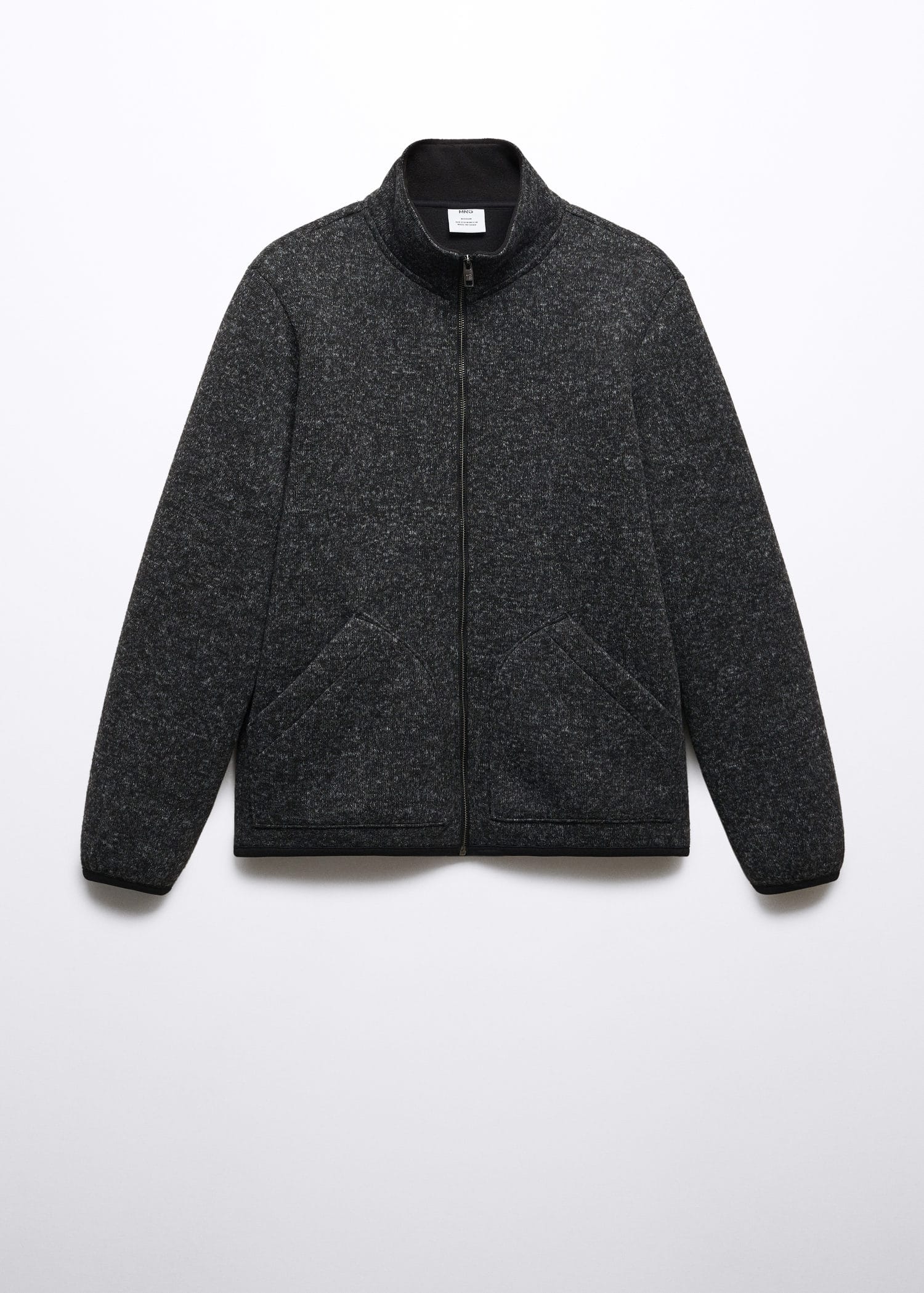 MANGO Zipped Flecked Sweatshirt | Endource