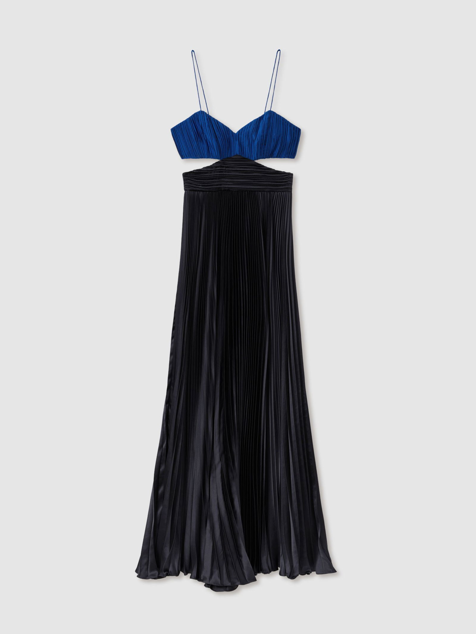 AMUR Pleated Cut-Out Maxi Dress | endource