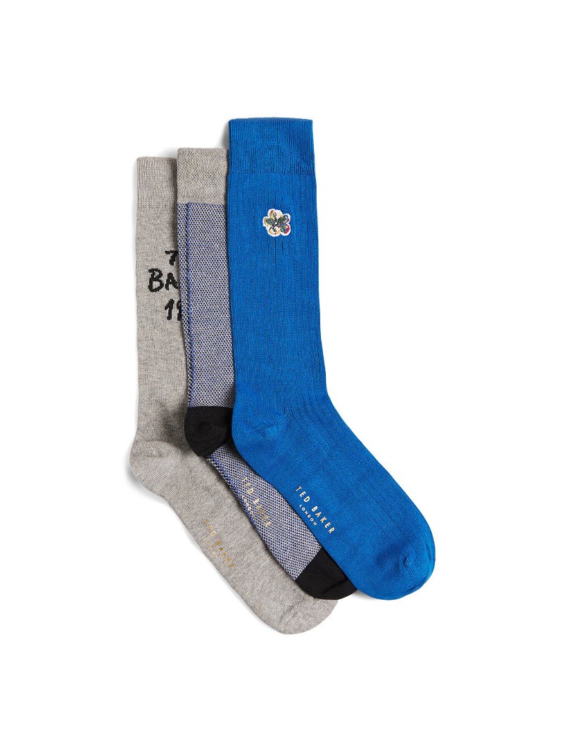 TED BAKER Three Pack Of Socks in AShort Sleeveorted