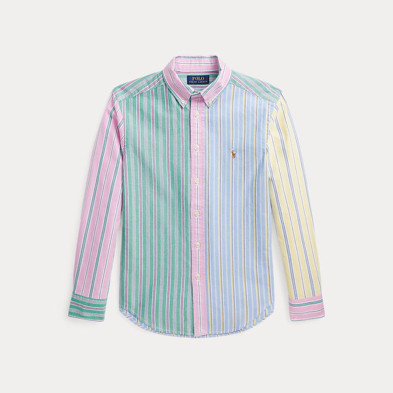 RALPH LAUREN Striped Cotton Oxford Fun Shirt endource