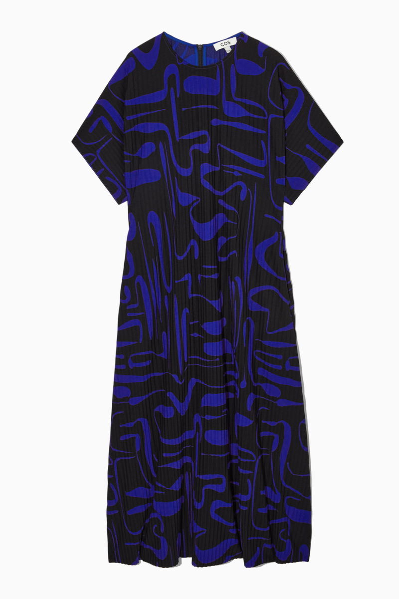 cos pleated t shirt dress COS Pleated Midi T-Shirt Dress