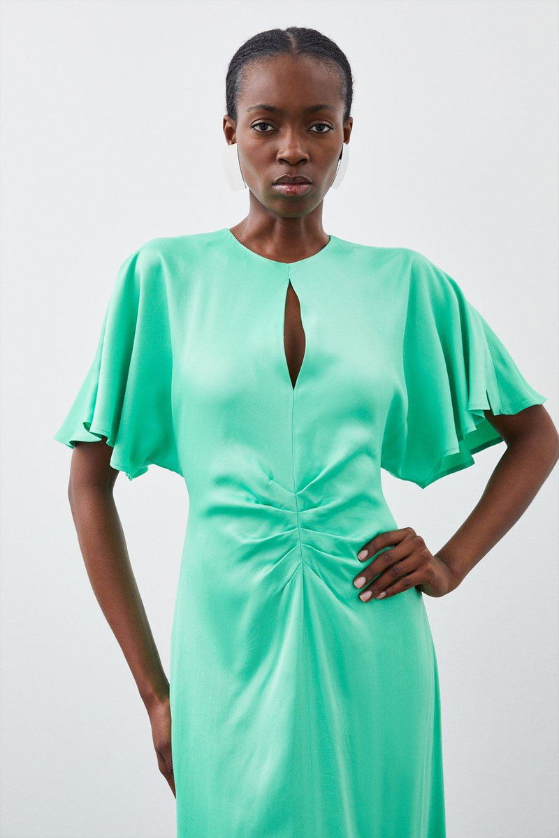 karen millen green silk dress Sea Green Digital Printed Kurta, Pants & Dupatta Set main image 0