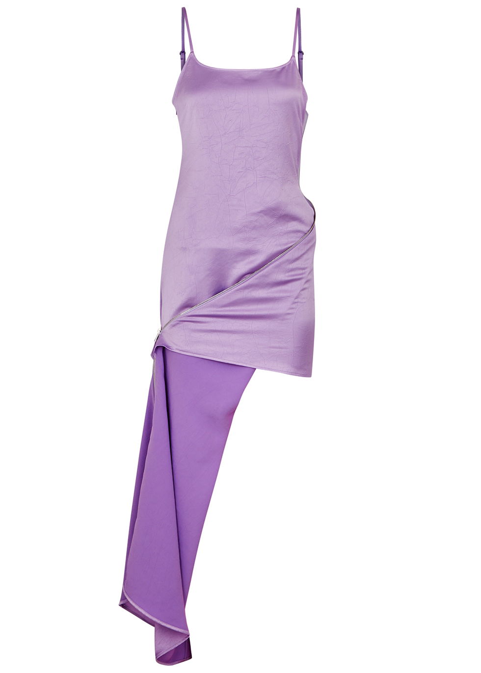 JW ANDERSON Draped Crinkled Satin Mini Dress | endource