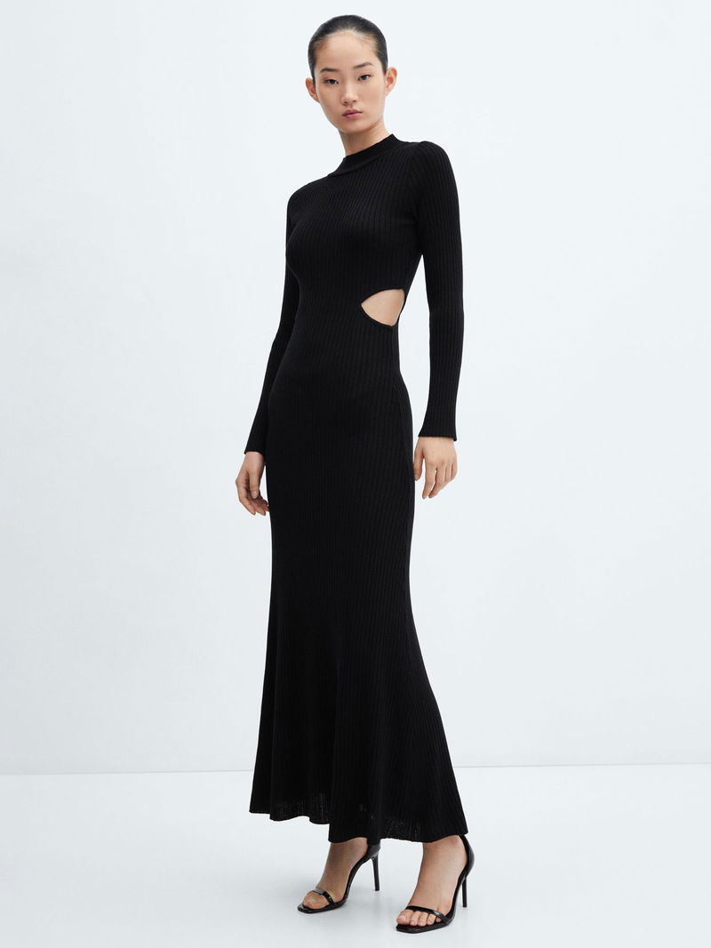 MANGO Cut Out Maxi Dress | endource