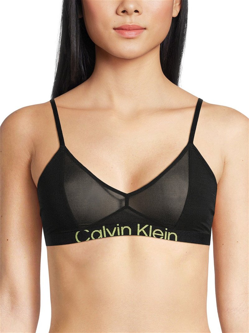 Calvin Klein String Bralette Future Shift Black/Sunny Lime – voilà.id