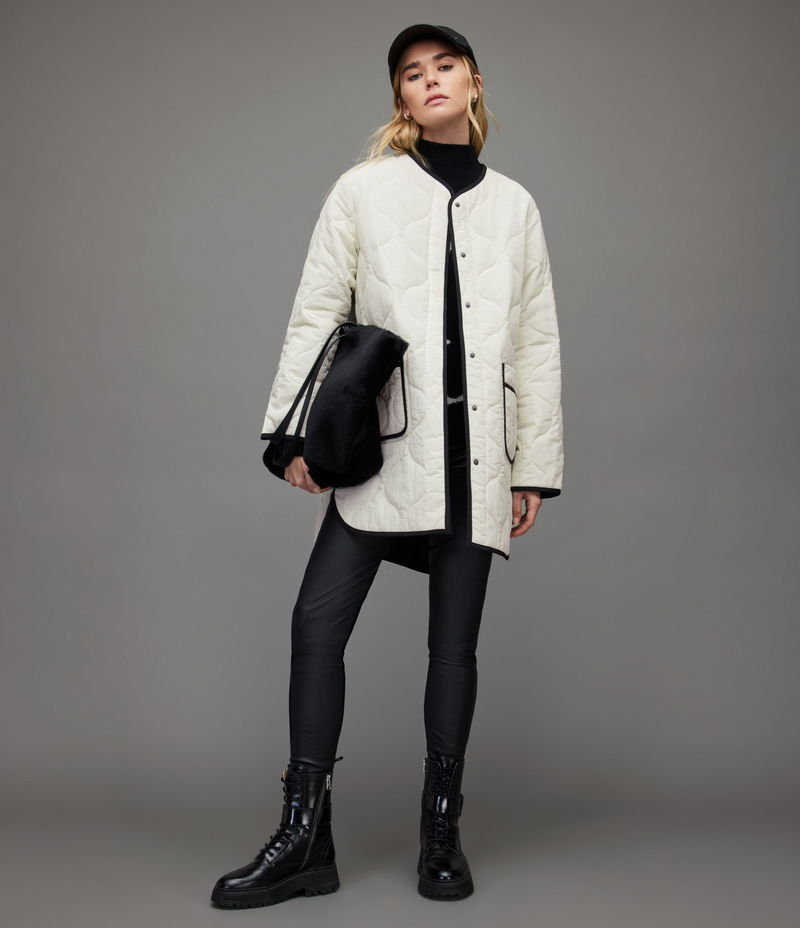 ALLSAINTS Phyllis Reversible Liner Jacket in Black/White Endource