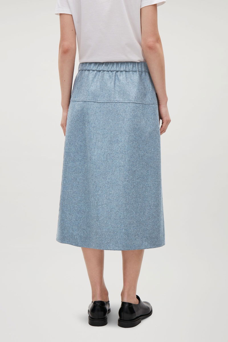 Asymmetric Fold A-line Skirt