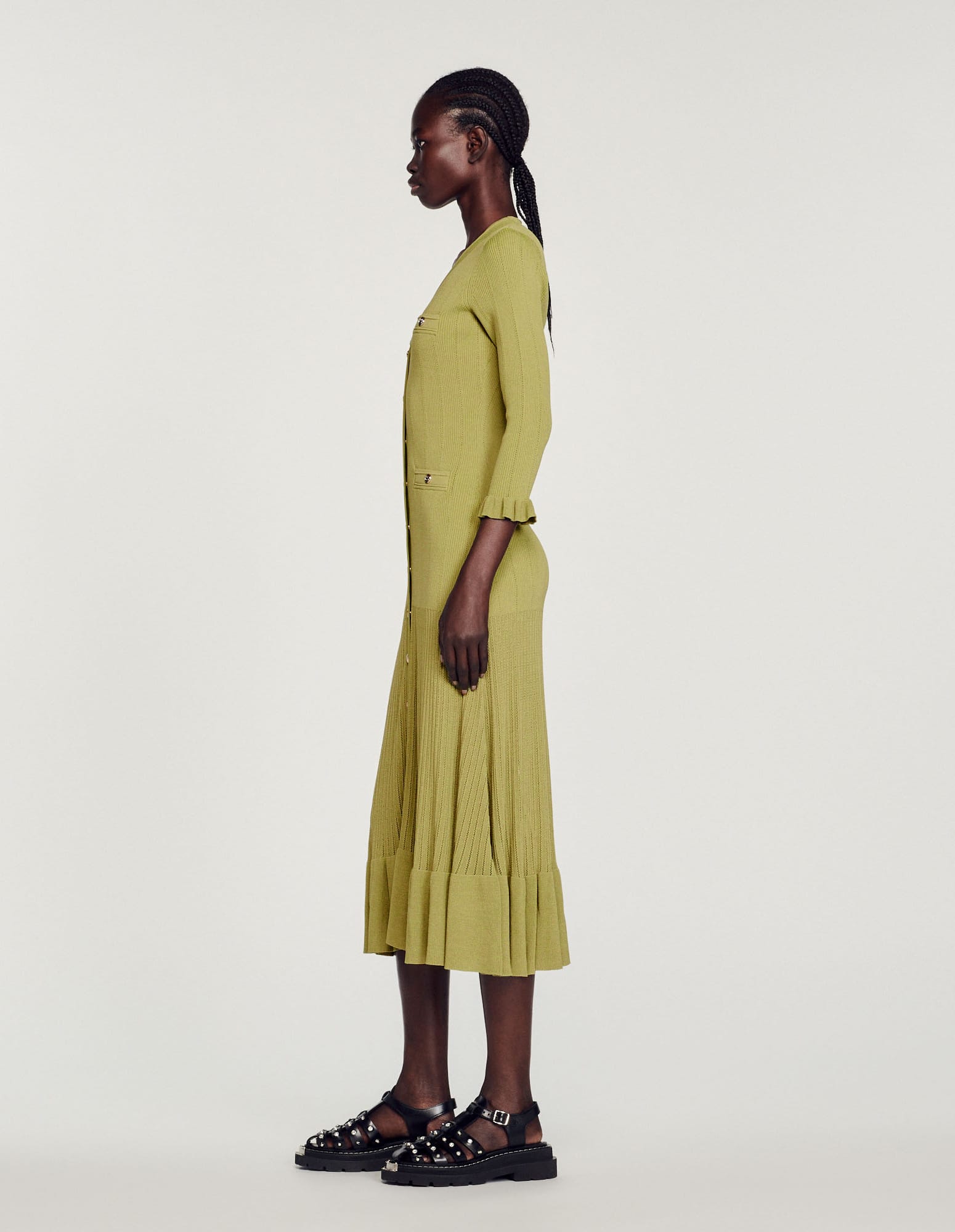 SANDRO Long Knitted Dress | endource