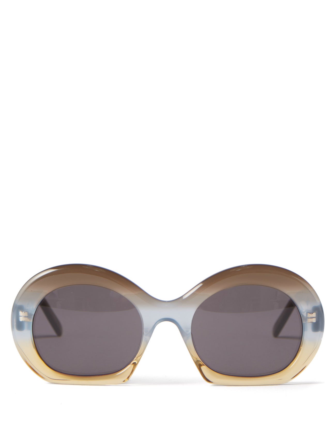 Loewe Oversized Round Acetate Sunglasses In Brown Endource 4125