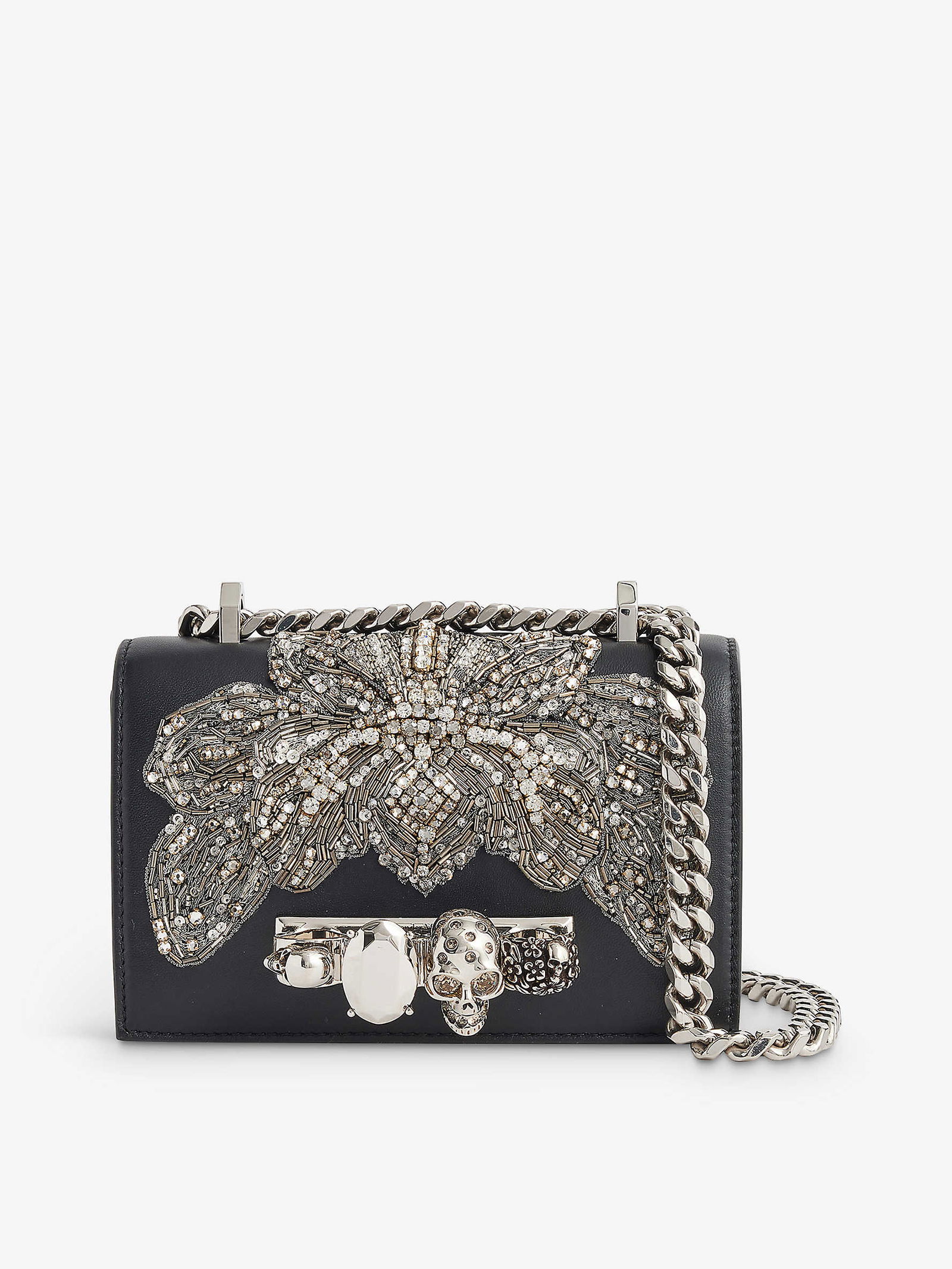ALEXANDER MCQUEEN The Jewelled Mini Leather Shoulder Bag endource