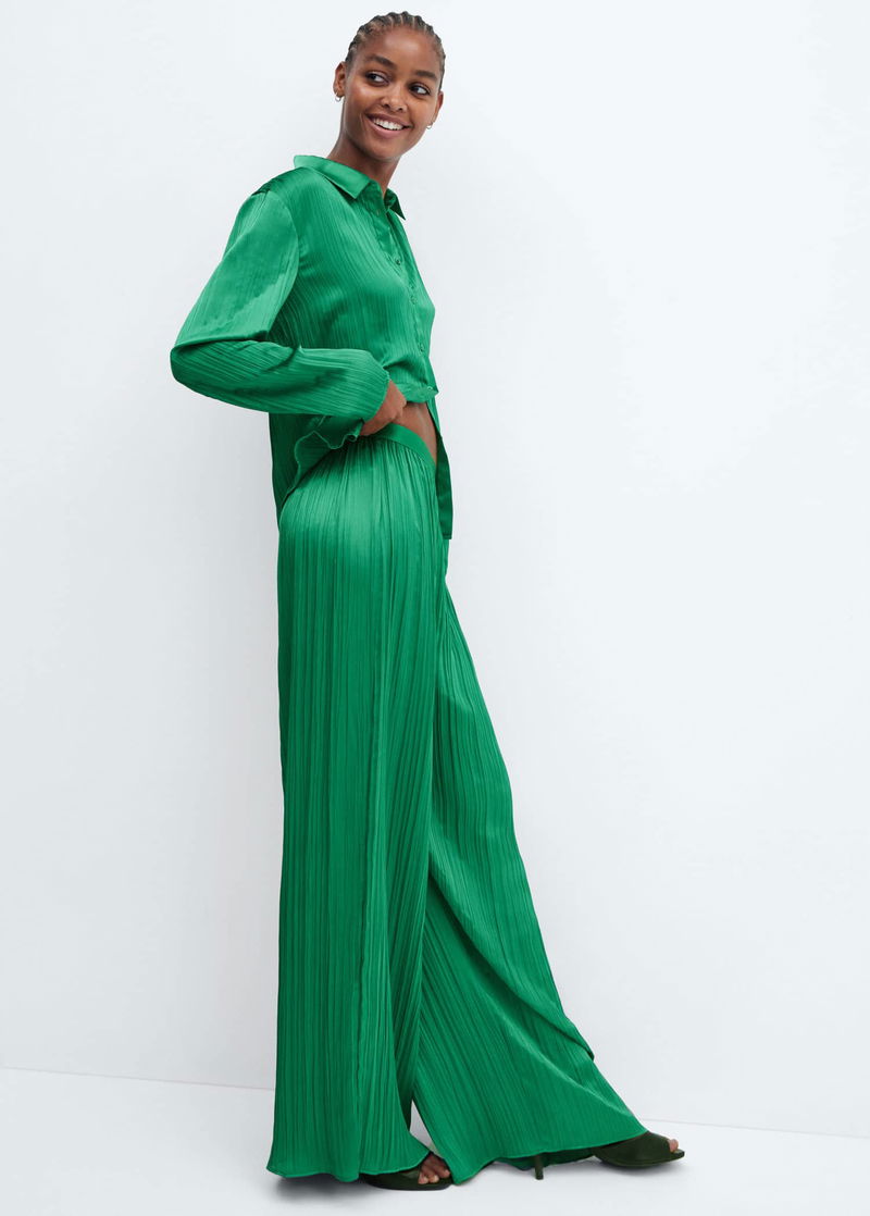 MANGO Pleated Palazzo Trousers endource