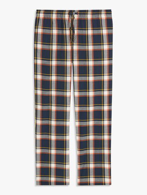 JOHN LEWIS Organic Cotton Grid Check Pyjama Bottoms in Grey