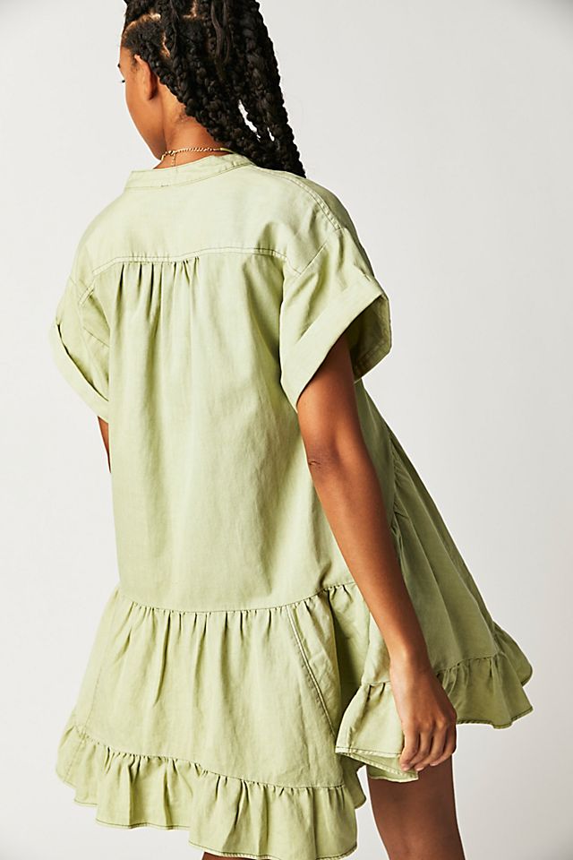 free people agnes denim dress Antionette Cream Embroidered Sequin Color:White with tiny blue floral 4-9-26-mens Denim midi dress