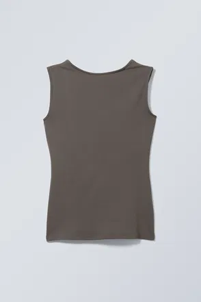 COS Open-Back Tank Top in DARK BROWN