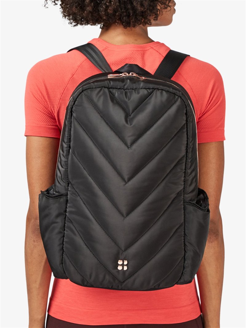 Sweaty Betty Icon Quilted Black Backpack