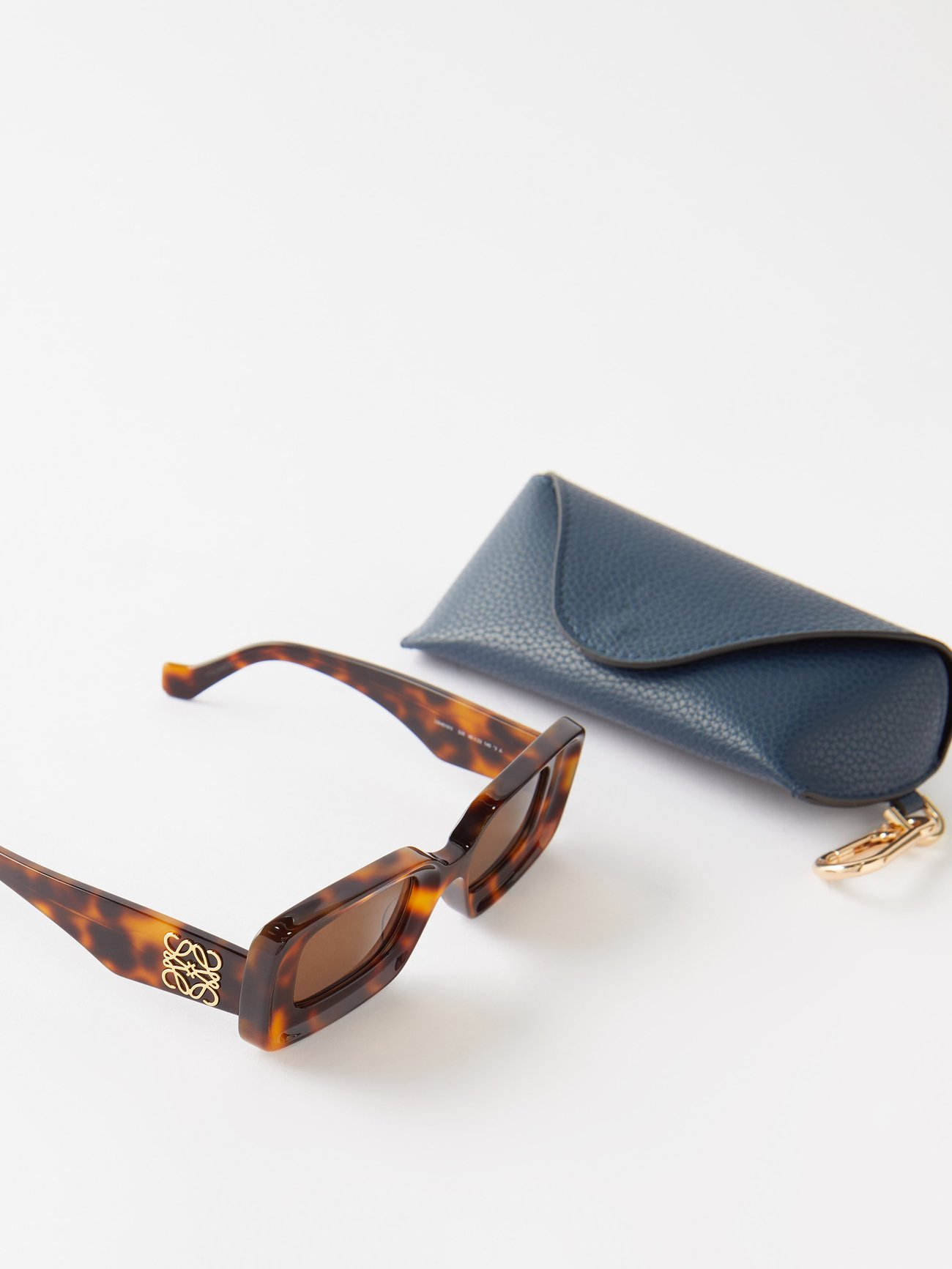 Loewe Tortoiseshell Rectangular Cat-Eye Sunglasses - Brown LOEWE EYEWEAR Anagram cat-eye tortoiseshell acetate  main image 2