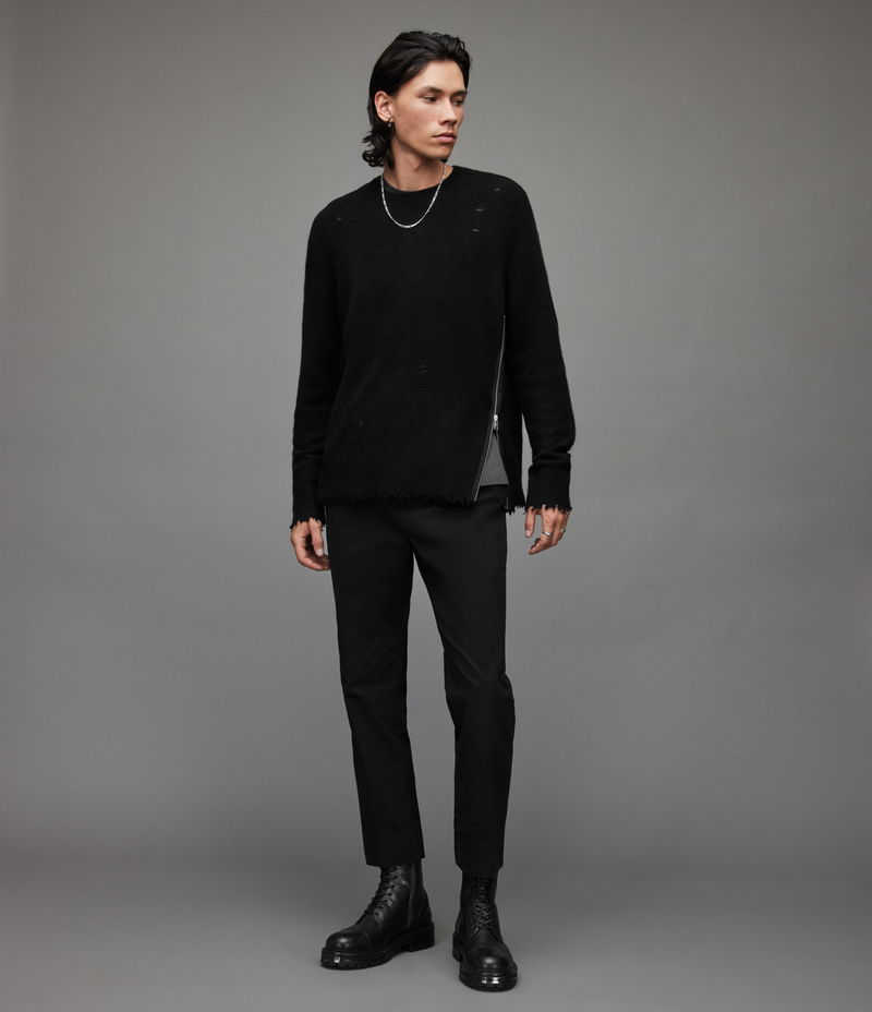 ALLSAINTS Disorder Crew Jumper in Black | endource
