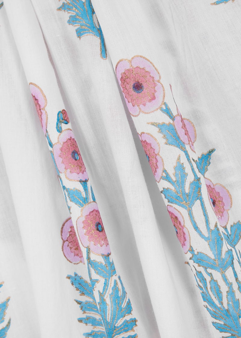 SZ BLOCKPRINTS Priya Floral-Print Mini Dress | endource