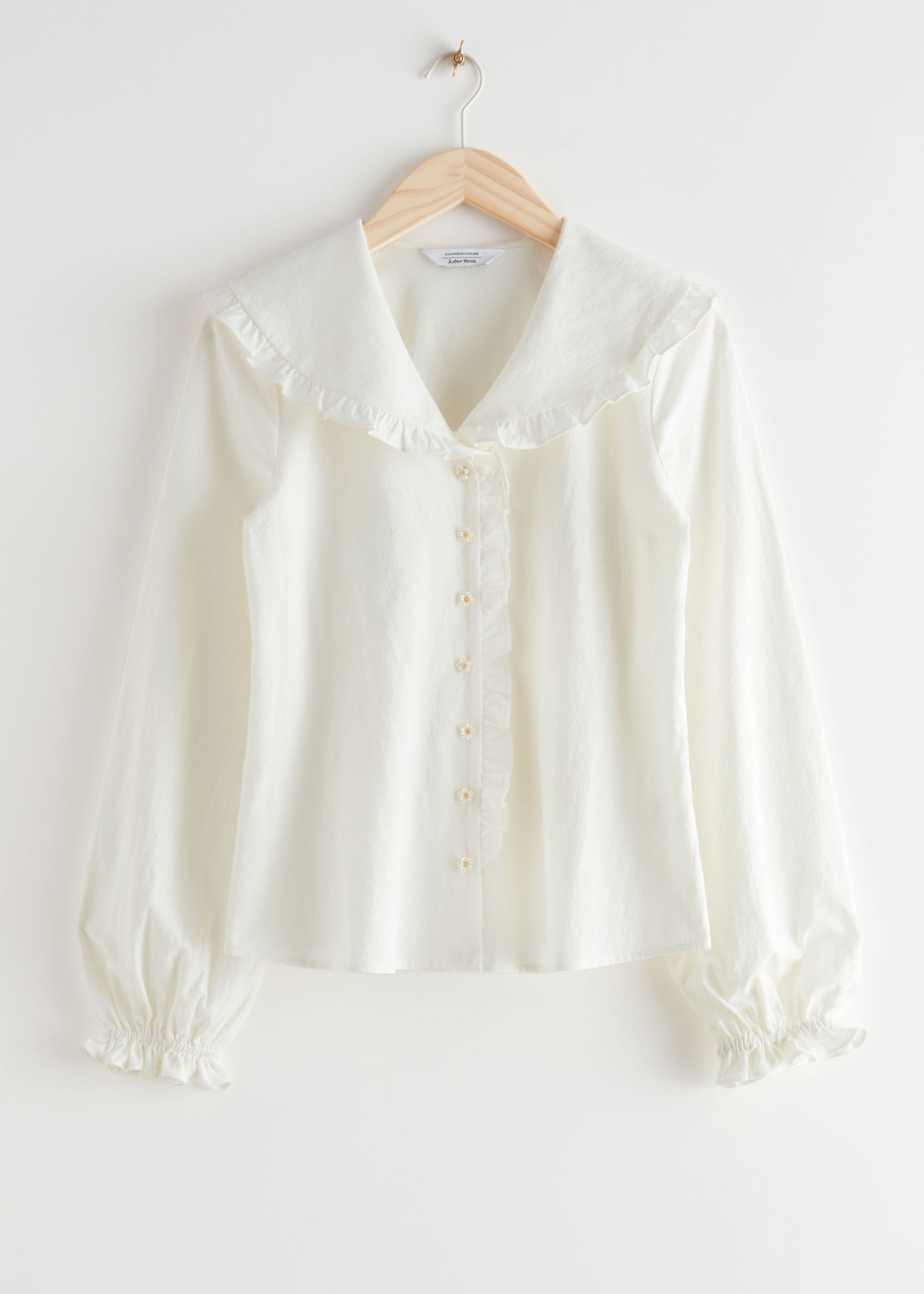 OTHER STORIES Boxy Button Up Ruffle Blouse Endource other-stories-boxy-button-up-ruffle-blouse-endource