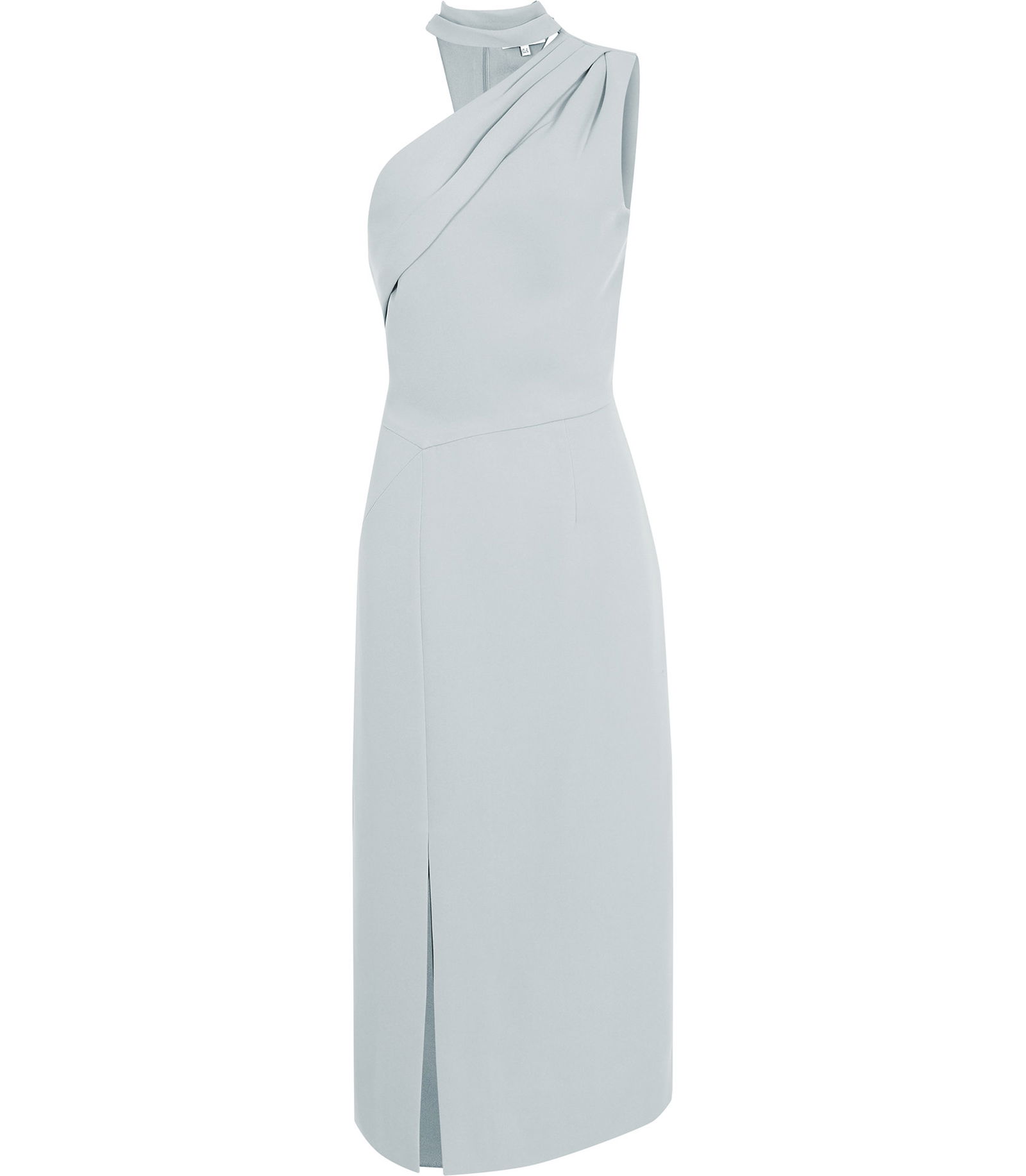 REISS Gabrielle Asymmetric Neckline Midi Dress | endource